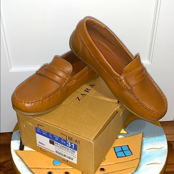 Zara Shoes Zara Boy Cognac Boat Shoe Poshmark